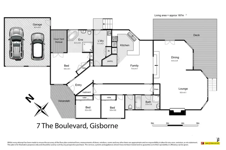 Floorplan of Homely house listing, 7 The Boulevard, Gisborne VIC 3437
