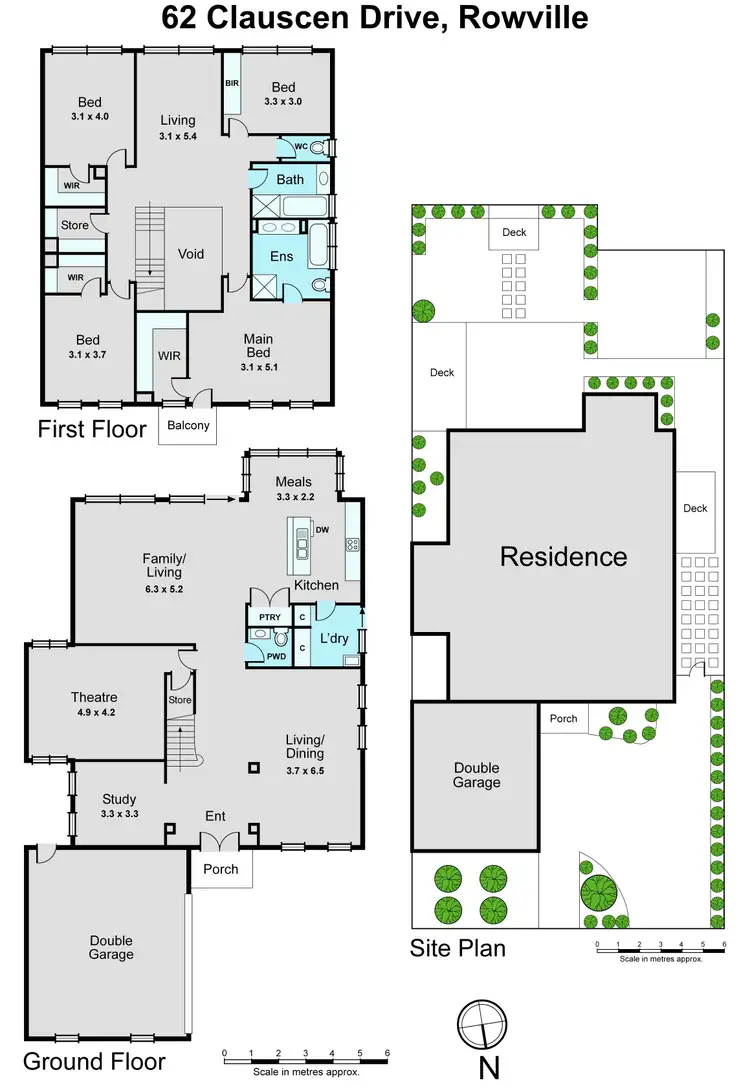 Floorplan of Homely house listing, 62 Clauscen Drive, Rowville VIC 3178
