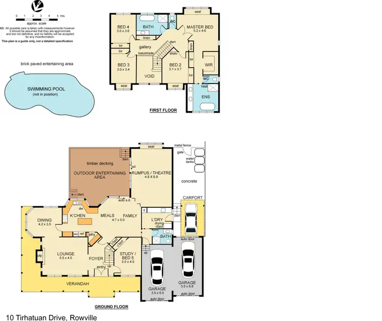 Floorplan of Homely house listing, 10 Tirhatuan Drive, Rowville VIC 3178