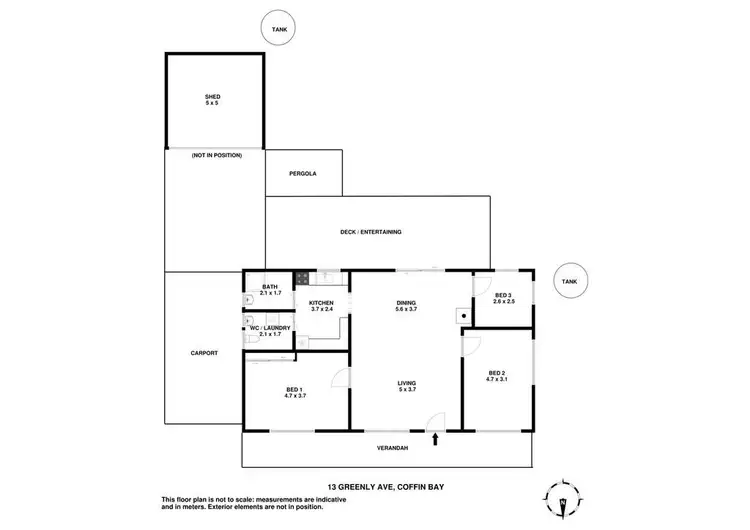 Floorplan of Homely house listing, 13 Greenly Avenue, Coffin Bay SA 5607