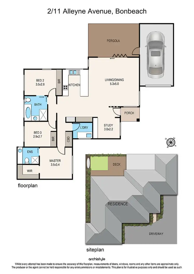 Floorplan of Homely house listing, 2/11 Alleyne Avenue, Bonbeach VIC 3196