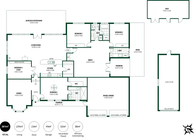 Floorplan of Homely house listing, 45 St Marks Drive, Woodside SA 5244