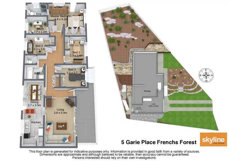 Floorplan of Homely house listing, 5 Garie Place, Frenchs Forest NSW 2086