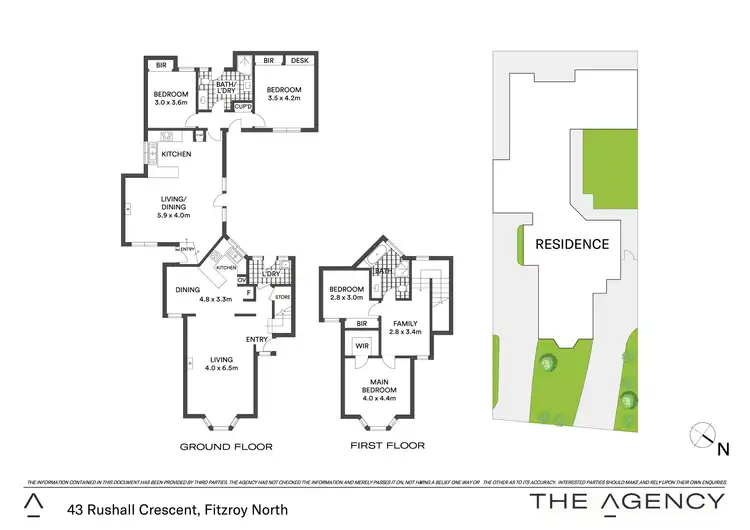 Floorplan of Homely house listing, 43 & 43a Rushall Crescent, Fitzroy North VIC 3068