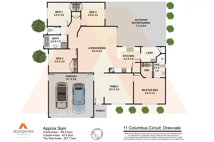 Floorplan of Homely house listing, 11 Columbus Circuit, Drewvale QLD 4116