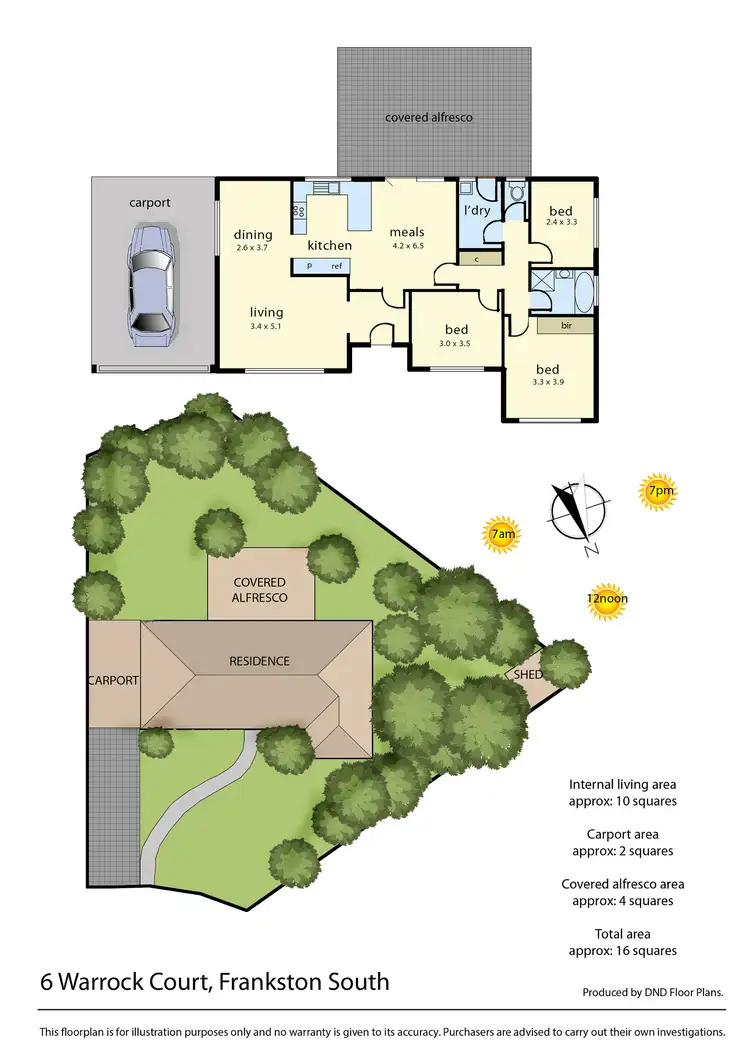 Floorplan of Homely house listing, 6 Warrock Court, Frankston South VIC 3199