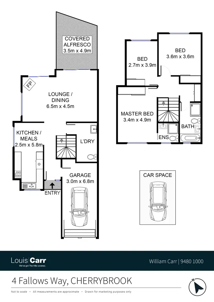Floorplan of Homely semi-detached listing, 4 Fallows Way, Cherrybrook NSW 2126