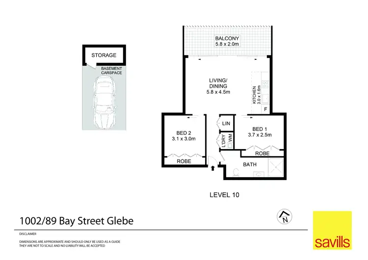 Floorplan of Homely apartment listing, 1002/89 Bay Street, Glebe NSW 2037