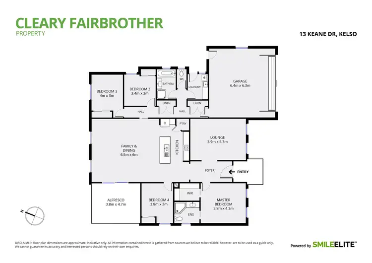 Floorplan of Homely house listing, 13 Keane Drive, Kelso NSW 2795