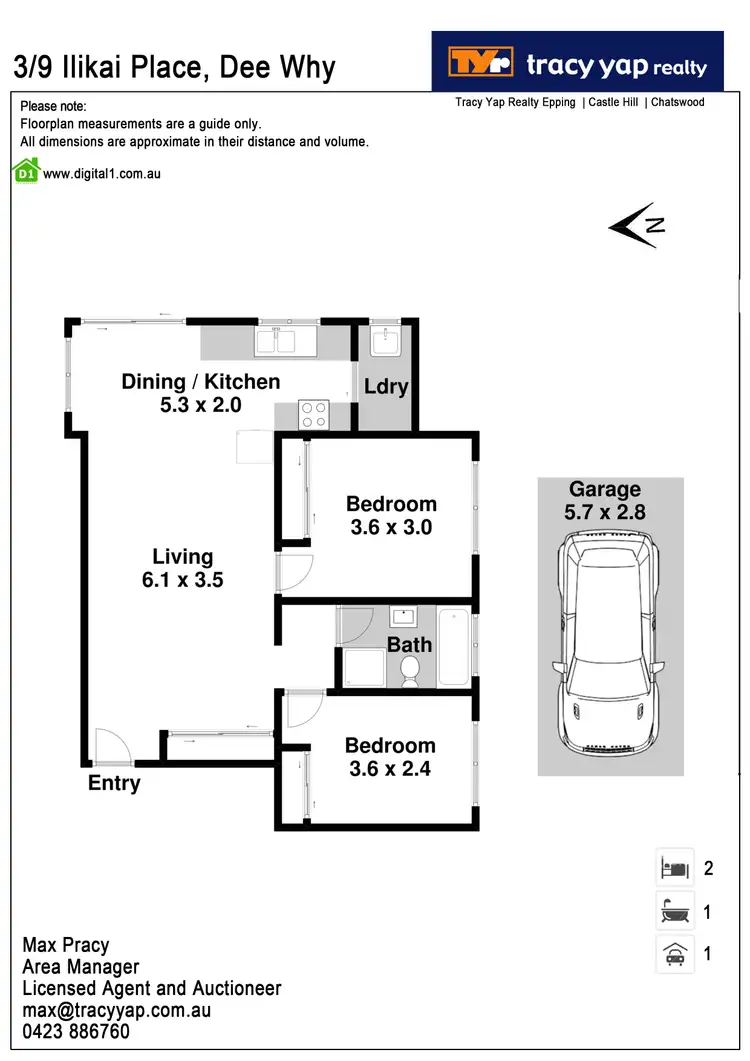 Floorplan of Homely unit listing, 3/9 Ilikai Place, Dee Why NSW 2099