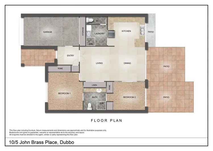 Floorplan of Homely townhouse listing, 10/5 John Brass Place, Dubbo NSW 2830
