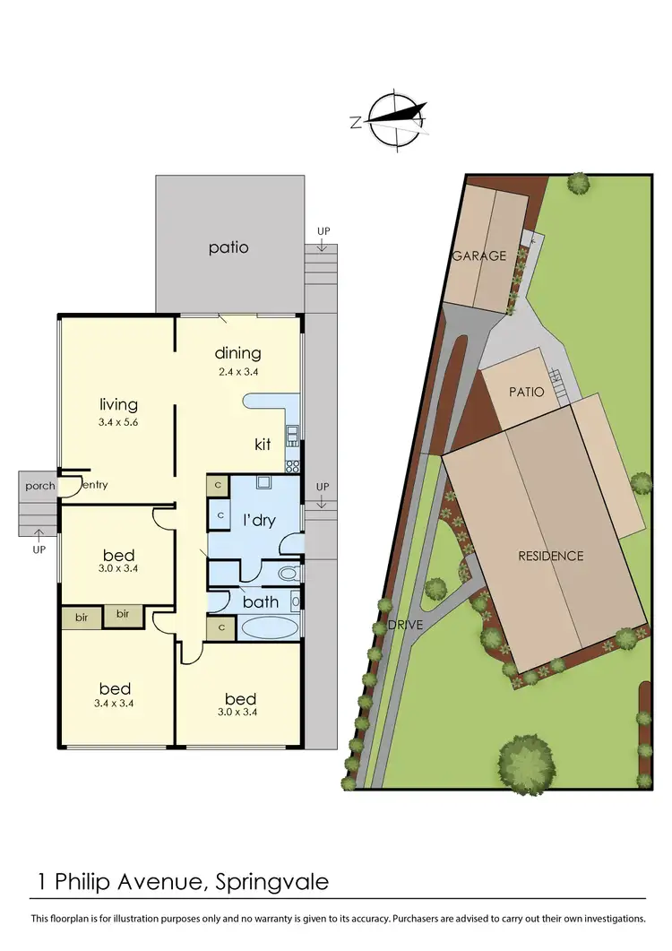 Floorplan of Homely house listing, 1 Phillip Avenue, Springvale VIC 3171