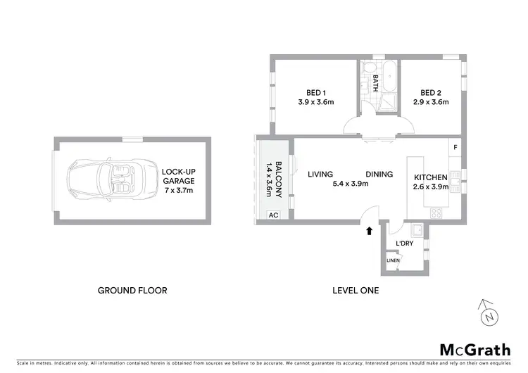 Floorplan of Homely unit listing, 1/34 Letitia Street, Oatley NSW 2223