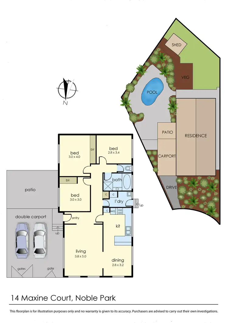 Floorplan of Homely house listing, 14 Maxine Court, Noble Park VIC 3174