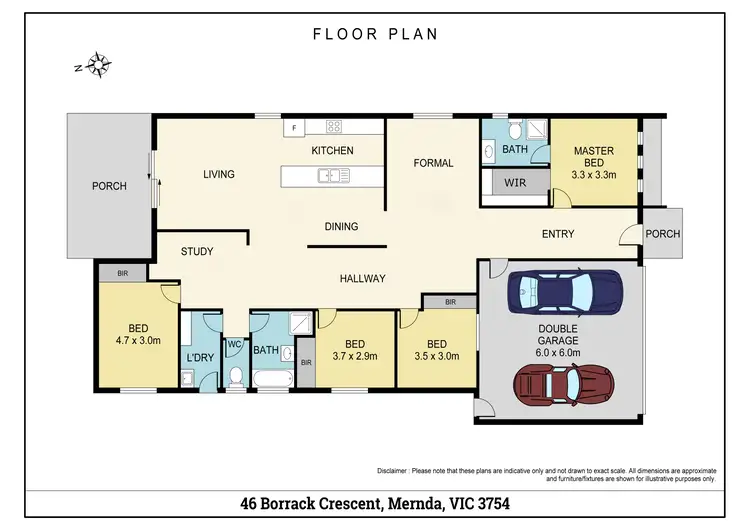 Floorplan of Homely house listing, 46 Borrack Crescent, Mernda VIC 3754
