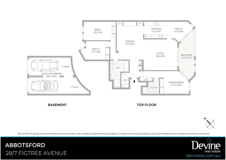 Floorplan of Homely apartment listing, 28/7 Figtree Avenue, Abbotsford NSW 2046