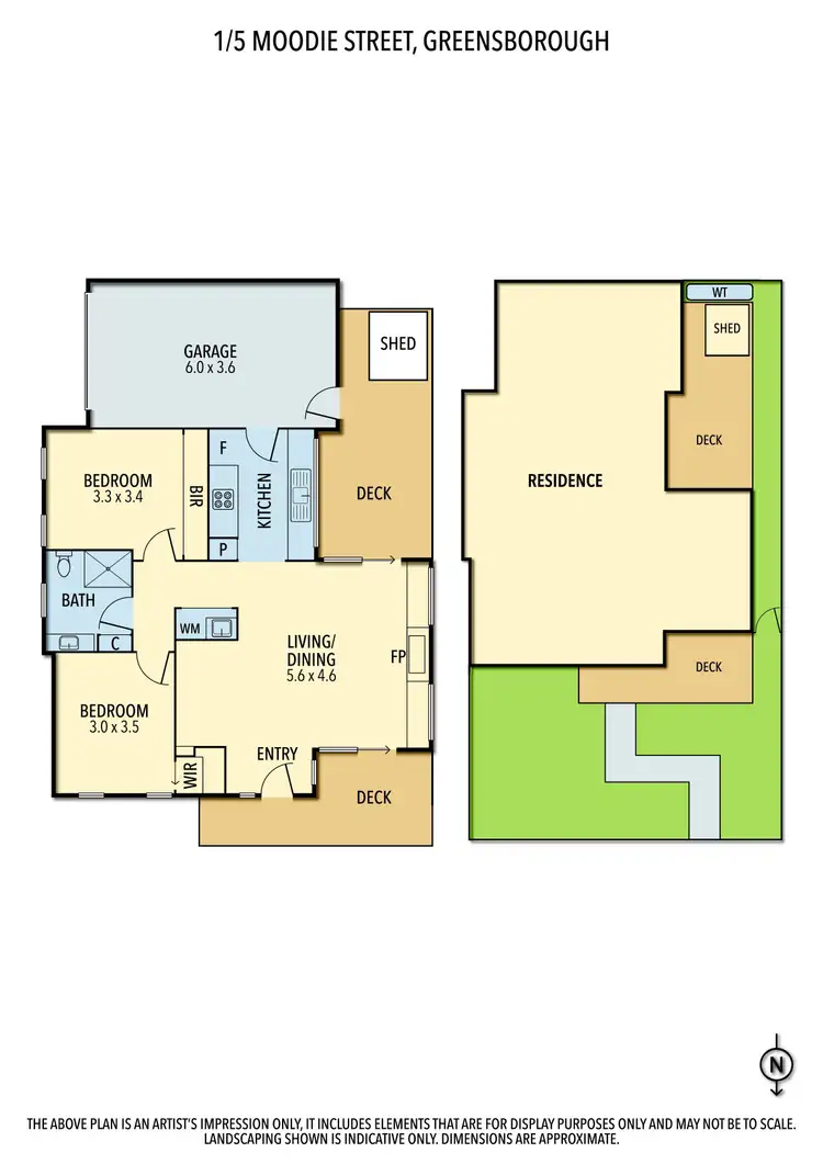 Floorplan of Homely unit listing, 1/5 Moodie Street, Greensborough VIC 3088