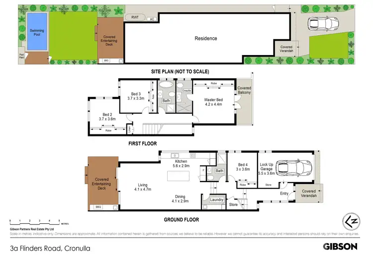 Floorplan of Homely semi-detached listing, 3A Flinders Road, Cronulla NSW 2230