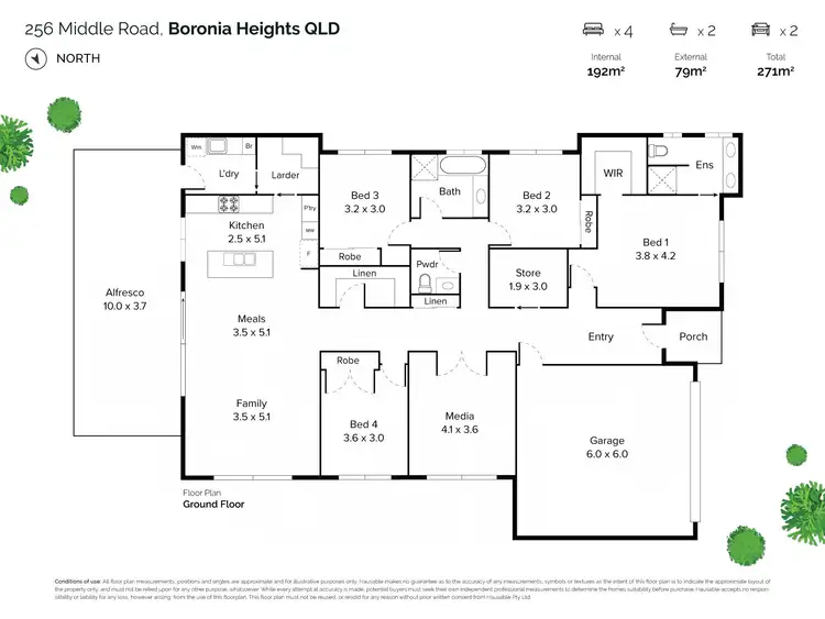 Floorplan of Homely house listing, 256 Middle Road, Boronia Heights QLD 4124