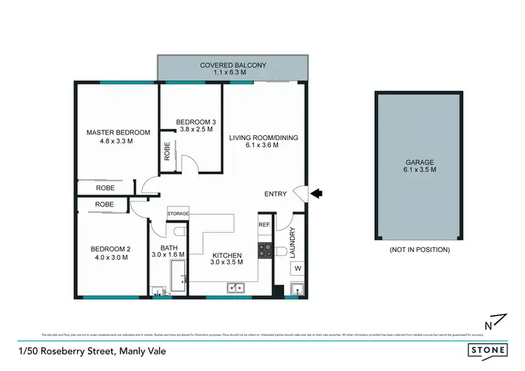 Floorplan of Homely apartment listing, 1/50 Roseberry Street, Manly Vale NSW 2093