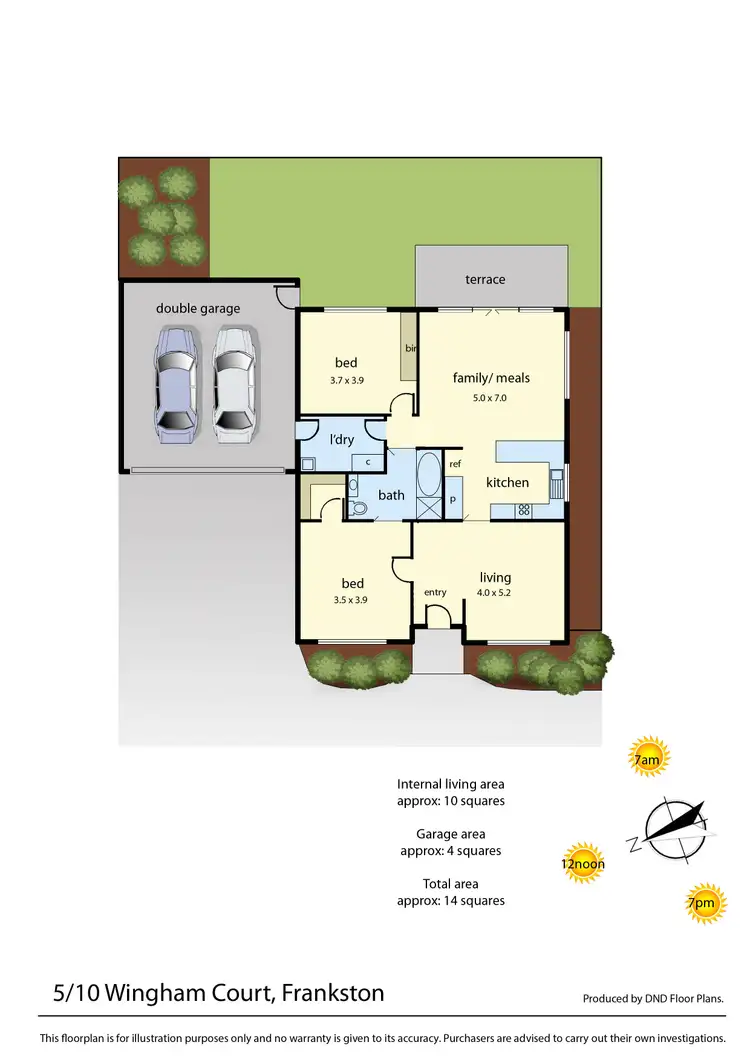 Floorplan of Homely unit listing, 5/10 Wingham Court, Frankston VIC 3199