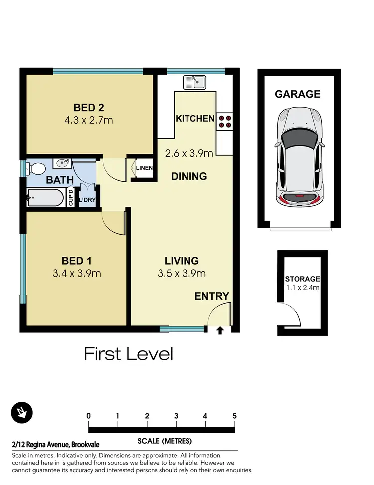Floorplan of Homely apartment listing, 2/12 Regina Avenue, Brookvale NSW 2100