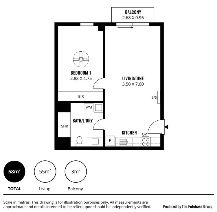 Floorplan of Homely apartment listing, 301/23 Frew Street, Adelaide SA 5000