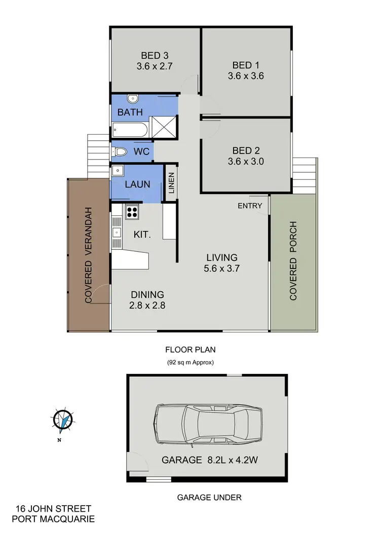 Floorplan of Homely house listing, 16 John Street, Port Macquarie NSW 2444