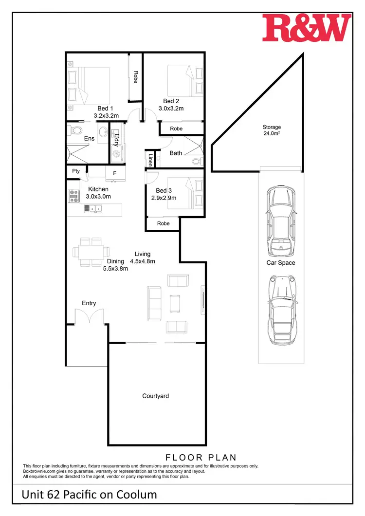 Floorplan of Homely unit listing, 62/15 Heathfield Road (enter Via 21 Birtwill Street), Coolum Beach QLD 4573