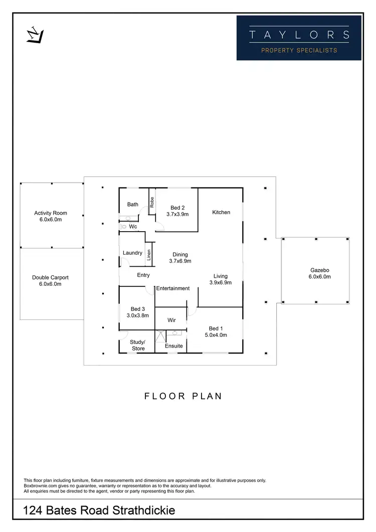 Floorplan of Homely house listing, 124 Bates Road, Strathdickie QLD 4800