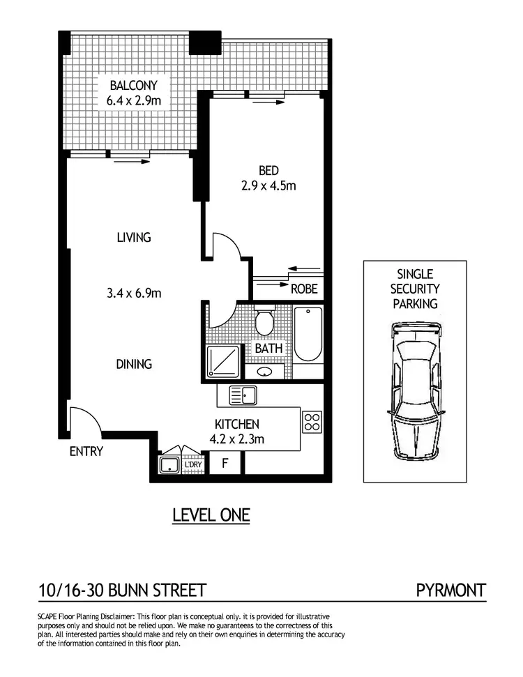 Floorplan of Homely apartment listing, 10/16-30 Bunn Street, Pyrmont NSW 2009