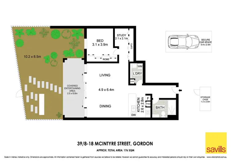 Floorplan of Homely apartment listing, 39/8-18 McIntyre Street, Gordon NSW 2072