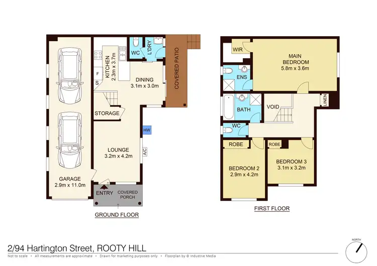 Floorplan of Homely townhouse listing, 2/94 Hartington Street, Rooty Hill NSW 2766