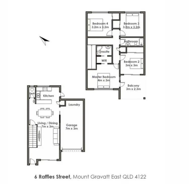 Floorplan of Homely townhouse listing, 6 Raffles Street, Mount Gravatt East QLD 4122