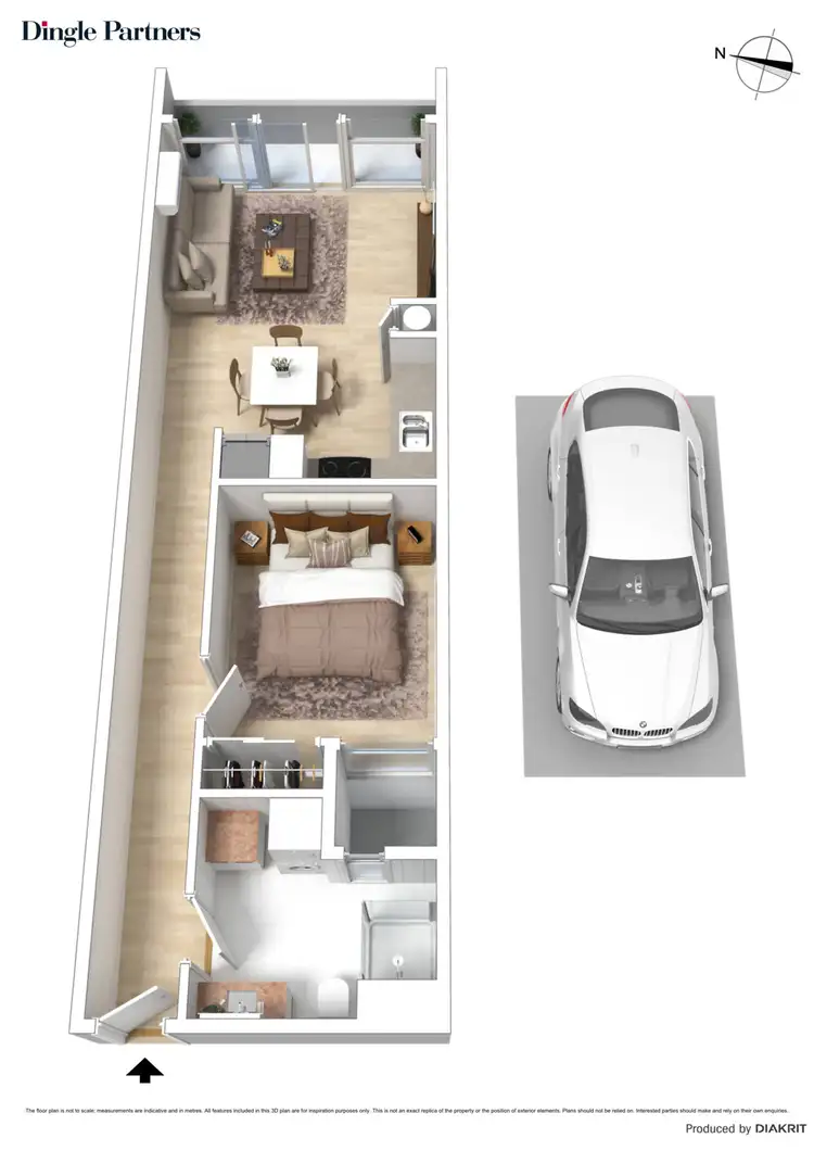 Floorplan of Homely apartment listing, 402/9-13 O'Connell Street, North Melbourne VIC 3051