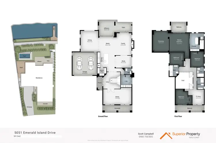 Floorplan of Homely house listing, 5051 Emerald Island Drive, Carrara QLD 4211