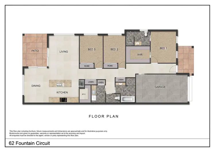 Floorplan of Homely unit listing, 62 Fountain Circuit, Dubbo NSW 2830