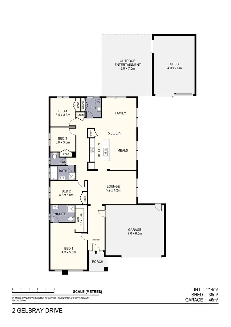 Floorplan of Homely house listing, 2 Gelbray Street, Ascot VIC 3551