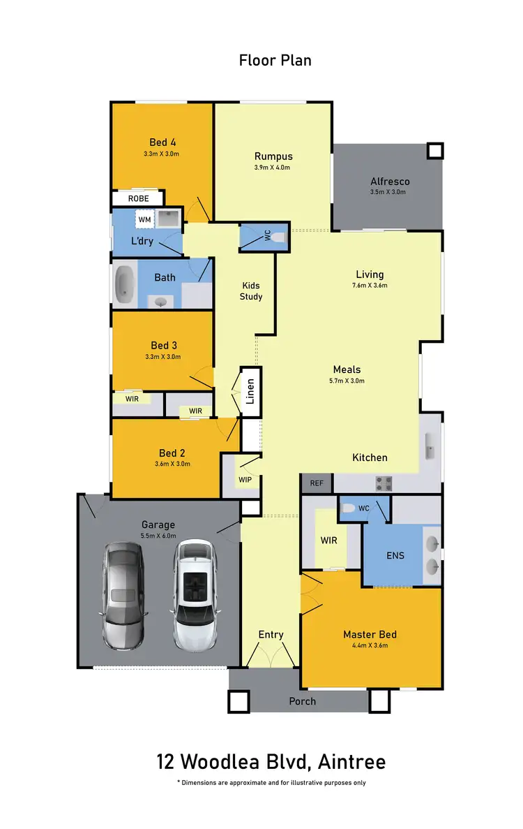 Floorplan of Homely house listing, 12 Woodlea Boulevard, Aintree VIC 3336