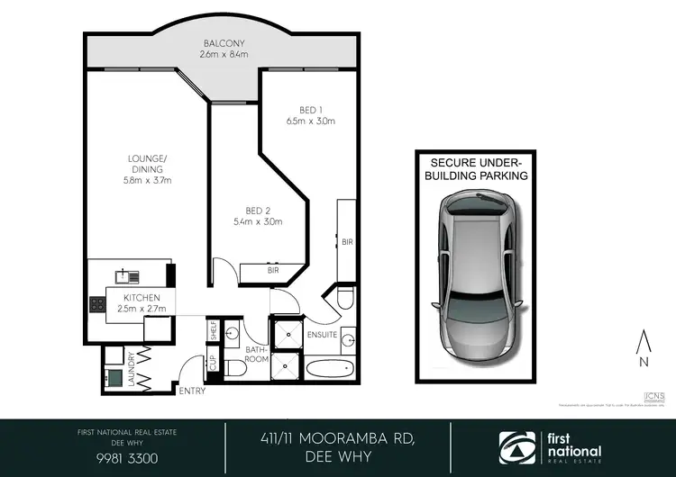 Floorplan of Homely apartment listing, 411/11 Mooramba Road, Dee Why NSW 2099