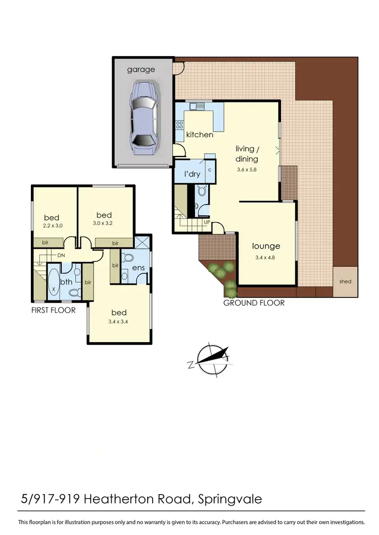 Floorplan of Homely townhouse listing, 5/917-919 Heatherton Road, Springvale VIC 3171
