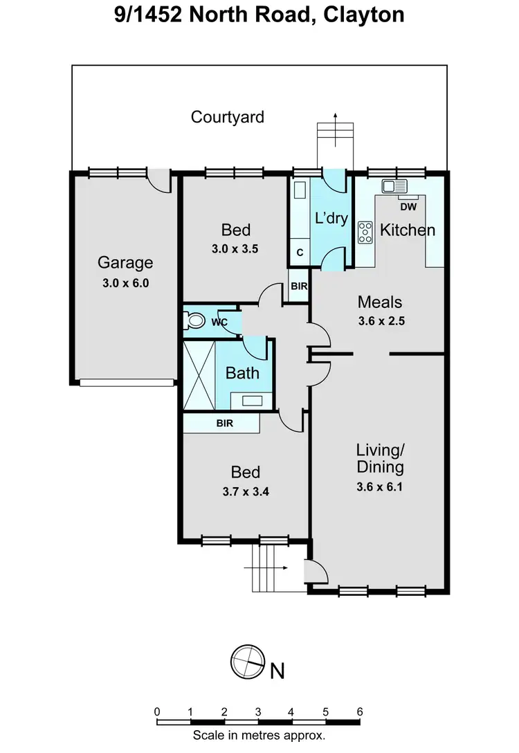 Floorplan of Homely unit listing, 9/1452-1454 North Road, Clayton VIC 3168