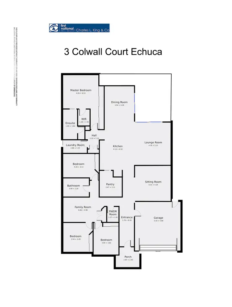 Floorplan of Homely house listing, 3 Colwall Court, Echuca VIC 3564