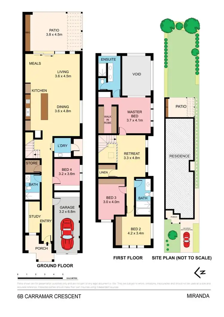 Floorplan of Homely semi-detached listing, 6B Carramar Crescent, Miranda NSW 2228