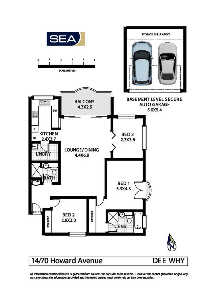 Floorplan of Homely unit listing, 14/70 Howard Avenue, Dee Why NSW 2099