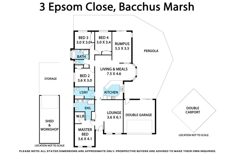 Floorplan of Homely house listing, 3 Epsom Close, Bacchus Marsh VIC 3340