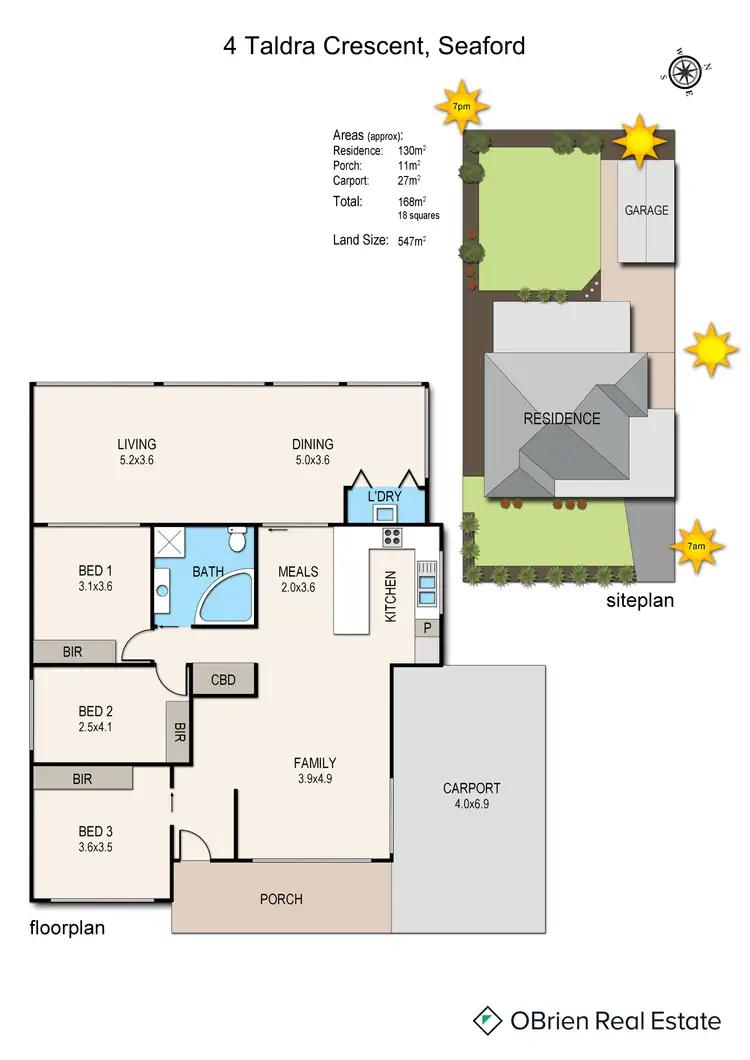 Floorplan of Homely house listing, 4 Taldra Crescent, Seaford VIC 3198