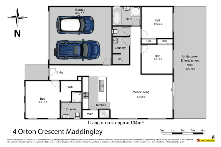 Floorplan of Homely house listing, 4 Orton Crescent, Maddingley VIC 3340