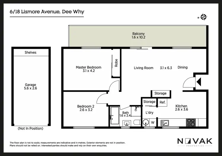 Floorplan of Homely apartment listing, 6/18 Lismore Avenue, Dee Why NSW 2099