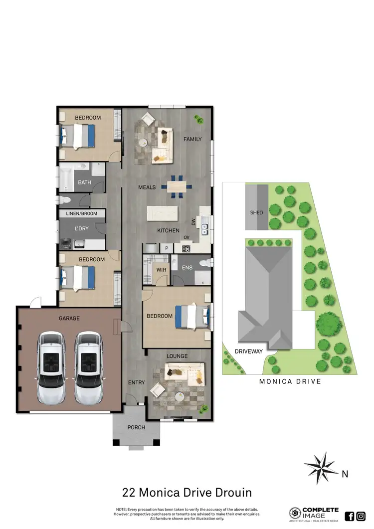 Floorplan of Homely house listing, 22 Monica Drive, Drouin VIC 3818
